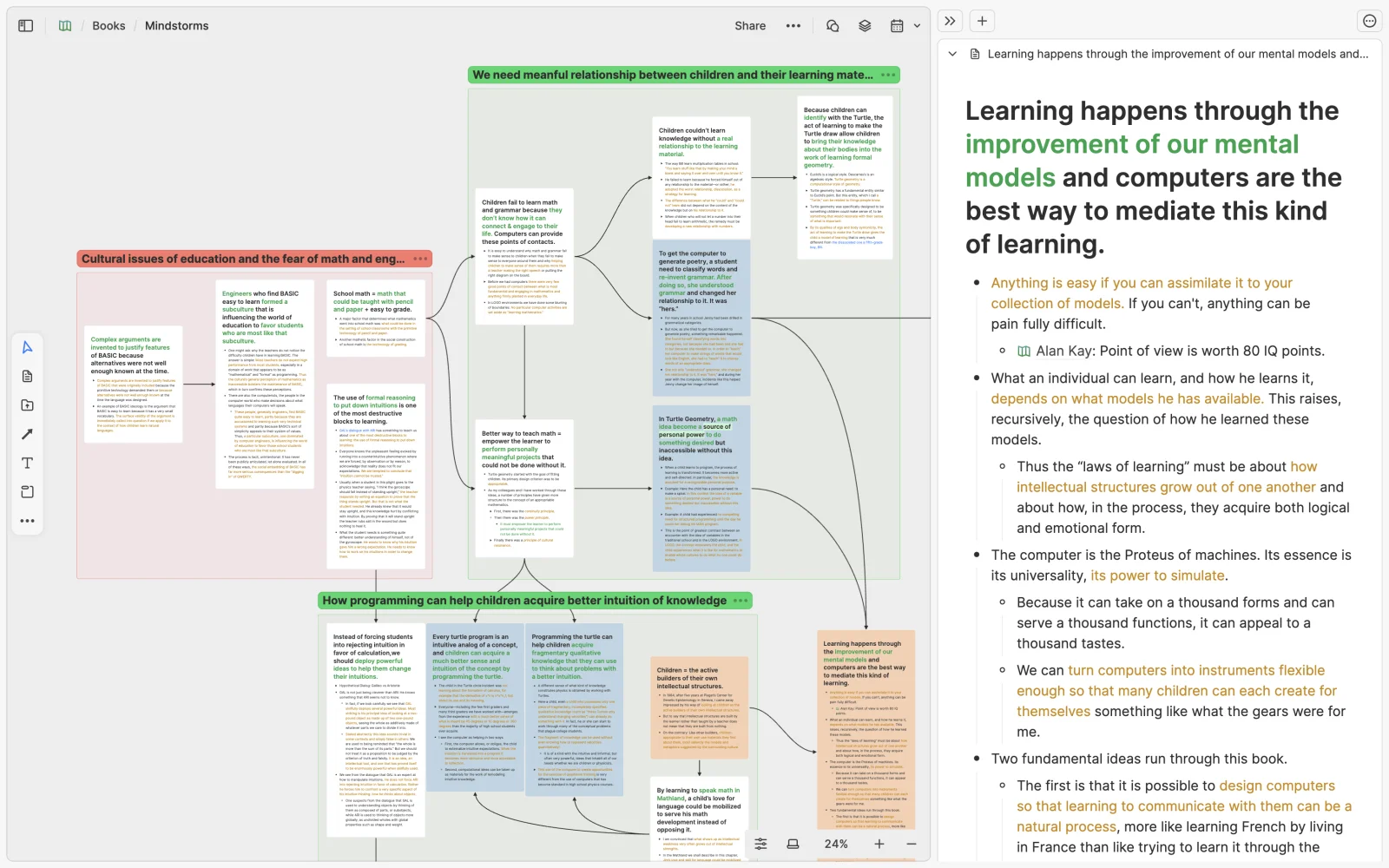 Mindstorms reading notes and connected ideas